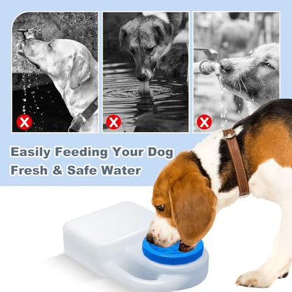 Ziliny 1 Pcs 3 Quart No Spill Portable Dog Travel Water Bowl Leakproof Pet Water Bowl for Pet Dispenser for Small Large Dogs Cats Camping Hiking Trips Car RV Boat Road Mess-Free Design