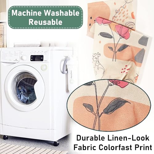 2PCS Boho Plastic Bag Holder for Kitchen Essentials, Reusable Hanging Grocery Bag Organizer, Washable Large Grocery Trash Garbage Bags Storage Dispenser Boho Kitchen Decor-07 - style: Boho 07