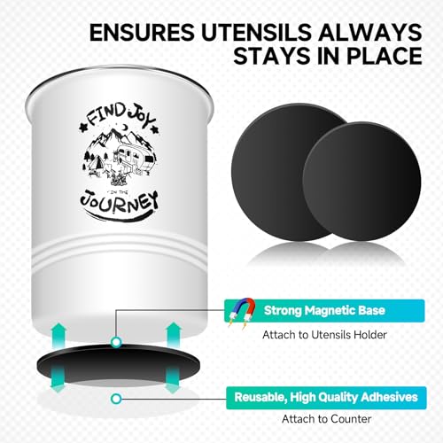 ESUDNT Magnetic RV Utensil Holder, Camper Essentials, RV Kitchen Accessories Must Haves Organization for Inside, RV Storage and Organization Ideas (2 Pack)