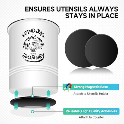 ESUDNT Magnetic RV Utensil Holder, Camper Essentials, RV Kitchen Accessories Must Haves Organization for Inside, RV Storage and Organization Ideas (2 Pack)