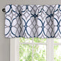 H.VERSAILTEX Blackout Curtain Valances for Kitchen/Bathroom - Thermal Insulated Window Valances for Living Room/Bedroom Rod Pocket Short Curtain 1 Panel, 52x18 inch, Geo in Dark Denim and Grey - color: Geo in Dark Denim and Grey