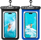 Hiearcool Waterproof Phone Pouch,Universal Waterproof Phone Case Dry Bag Travel Essentials for iPhone, Beach Accessories for Vacation Must Haves - Black&Navy-2 Pack - color: Black & Navy Blue