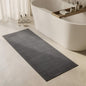 Triohero Bathroom Runner Rug, Long Bath Mat Washable Thin Quick Dry Low Pile Bathroom Runner Rugs 24 x 60 Non Slip, Dark Grey 24"x60" - color: Dark Grey, size: 24"x60"