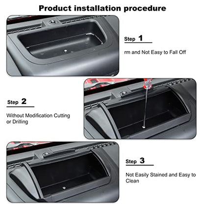 RT-TCZ Dashboard Storage Box Tray Organizer Interior Accessories for Jeep Wrangler JK JKU 2011-2018