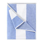 HENBAY Cotton Oversized Beach Towel - Large 70 x 35 Inch Pool Towel, Blue Striped Quick Dry Swimming Cabana Towel - color: Blue
