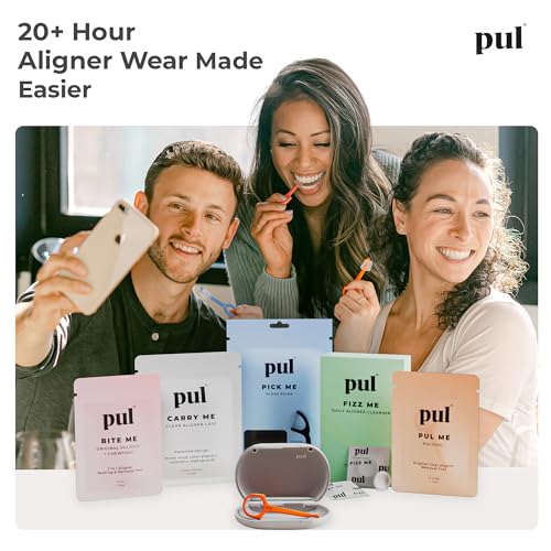 PUL Retainer Case for Invisalign & Clear Aligners - Slim Clear Aligner Case with Secure Magnetic Closure - Travel Retainer Holder for Invisalign Accessories, Mouth Guards & Dentures - Purple - color: Purple
