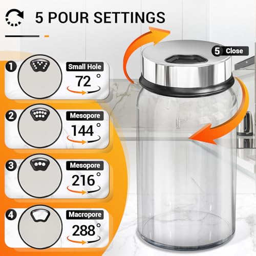 Segarty Spice Jars Set, 3 Pack 6 oz Glass Spice Jar with Labels, Seasoning Bottles Set with 136 Blank Stickers, 1 Chalk Marker, 1 Brush, Salt and Pepper Shakers with Ajustable Holes Lids - size: 7oz / 200ml
