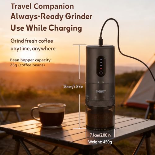Portable Electric Burr Coffee Grinder -38 External Grind Settings - 1.7X Faster Grinding-Conical Ceramic Burrs&2000mAh Battery-Espresso Grinder for Travel, Camping, Home,Office