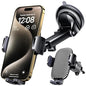 Qifutan Car Phone Holder Mount Phone Mount for Car Windshield Dashboard Air Vent Universal Hands Free Automobile Cell Phone Holder Fit for iPhone Smartphone Camera Mounts - style: Carbon fiber