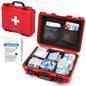 NANUK 910 Waterproof First Aid Kit 146pcs – Durable, Pre-Stocked First Aid Emergency Kit with Bandages, Tick Removal Tool, and More – Dustproof, Impact-Resistant, Floats (14.3" x 11.1" x 4.7") – Red - size: 910 First Aid Kit – 145 Pcs