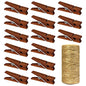 Mini Natural Wooden Clothespins with Jute Twine, 100pcs, 1.4 Inch Photo Paper Peg Pin Craft Clips with 320ft Natural Twine for Scrapbooking, Arts & Crafts, Hanging Photos (Rustic Brown) - color: Rustic Brown