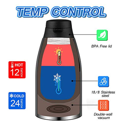 68oz Coffee Carafe Airpot Insulated Coffee Urn Stainless Steel Vacuum Thermal Pot Flask for Coffee, Hot Water, Tea, Hot Beverage - Keep 12 Hours Hot, 24 Hours Cold - color: Silver