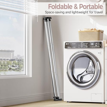 TOOLF Clothes Drying Rack Foldable, Laundry Drying Rack Stainless Steel, Portable Clothes Rack, Clothing Garment Rack, Drying Rack for Clothing, Indoor Outdoor, Free-Standing, Large Capacity - size: 48 inch New
