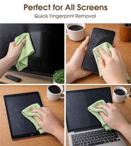 KitchLife Microfiber Cleaning Cloth Roll, 100 Pack - Tear-Away Microfiber Paper Towels, Lint-Free, Reusable, Washable for Kitchen, Car, Dishes, and Sensitive Surfaces (Bean Green) - color: Bean Green, size: 100 Pack