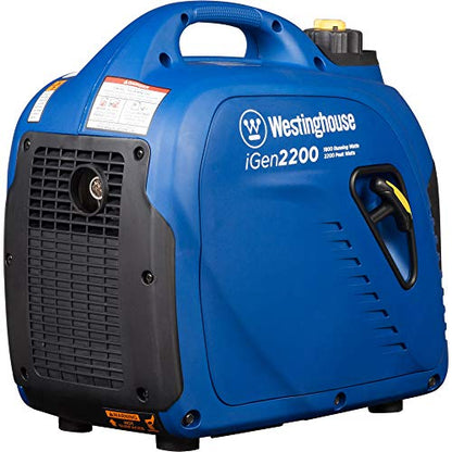 Westinghouse 2200 Peak Watt Super Quiet & Lightweight Portable Inverter Generator, Gas Powered, Parallel Capable, Long Run Time - style: 2200 Watts - Gas Only