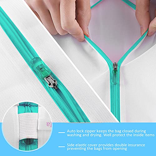GOGOODA Mesh Laundry Bags for Delicates Durable Protective Wash Bags Travel Storage Bags for Intimates Lingerie, 4PCS (6.5 * 8in) - size: 4 Bra Bags(6.5*8in)