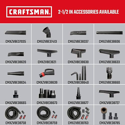 CRAFTSMAN CMXEVBE18595 16 Gallon 6.5 Peak HP Wet Dry Shop Vacuum - size: 16 Gallon 6.5 Peak HP w/4 Dust Bags