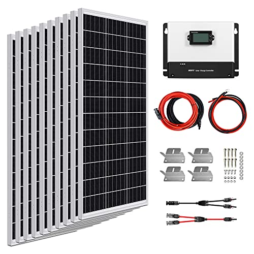ExpertPower 1000W 12V Solar Panel Kit | 1000W Mono Rigid Solar Panels, 100A MPPT Solar Charge Controller | RV, Trailer, Camper, Marine, Off Grid, Solar Projects - size: 1000W + 100A MPPT