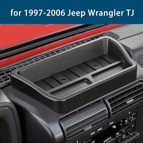 LIUQING Center Console Dash Tray for 1997-2006 Jeep Wrangler TJ Dashboard Storage Box Organizer Interior Accessories