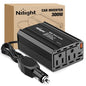 Nilight 300W Power Inverter 12V DC to 110V AC Car Converter with PD 65W USB C & QC3.0 for Phones Tablets Laptop Computer Game Console Kindle iPad DVD Players Black - color: 300W USB+PD 110V Outlet*2