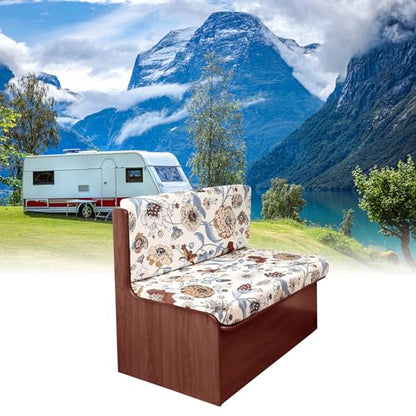 FUANGUI RV Dinette Cushion Covers Stretch Camper Booth Seats Replacement Washable Sofa Furniture Protector (B4, 2 Bench & 2 Backrest Covers) - color: B4