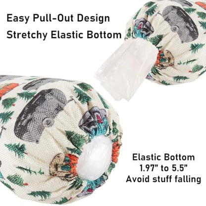 2Pcs Camping RV Essentials Plastic Bag Holder, Reusable Hanging Grocery Bags Holder for Camper RV Accessories, Portable Trash Bags Organizer for Camper Must Haves, Picnics, Beach, Hiking - style: Camper