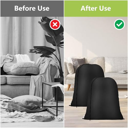 OTraki 20 x 24 inch Laundry Bag 2 Pack Travel Laundry Bags Medium Washable Dirty Clothes Bag Organizer with Drawstring Closure for Camp Fit Laundry Hamper Drying Do Not Exceed 176℉ Black | Medium Washable Dirty Clothes Bag Organizer with Drawstring Closur