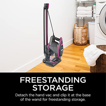 Shark HV371 Rocket Pro DLX Corded Stick, Removable Hand Vacuum, Advanced Swivel Steering, XL Cup, Crevice Tool, Upholstery Tool & Anti-Allergen Dust Brush, Fuchsia, Capacity - color: Fuchsia