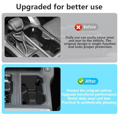 Cup Holder Inserts for RAV4 2026 Accessories Non‑Slip Silicone Center Console Cup Holder Liner Anti‑Spill & Anti‑Scratch Interior Protector for RAV4 2026 - size: RAV4-Center Cup Holder Organizer-26