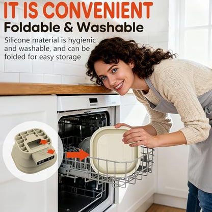 Upgraded Electric Heated Silicone Dough Proofing Box with Reliable Timer & Precise Temp Control - Fast Fermentation Collapsible Proofer Bowl (2L, Square) - color: Square-1, size: 9in