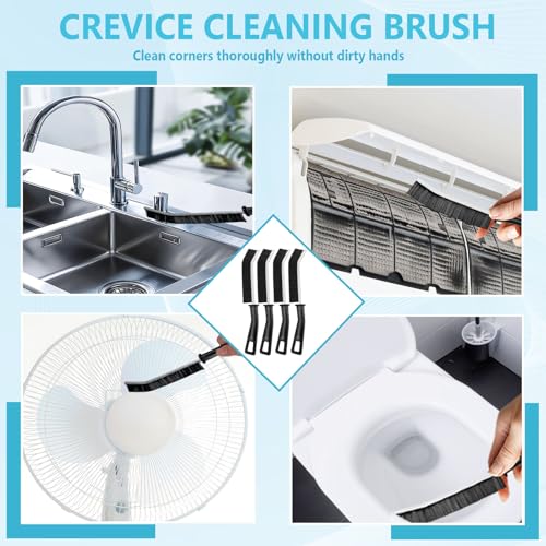 15PCS Crevice Cleaning Brush Grout Brush, Hard Bristle Cleaning Supplies for Bathroom, Kitchen, Window Sill, Tile Corners & Household Deep Cleaning