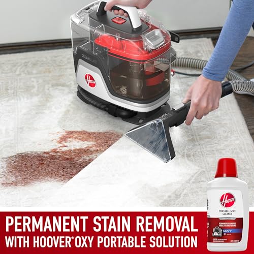 Hoover CleanSlate Plus Portable Carpet + Upholstery Spot Cleaner Machine, Powerful Suction with Versatile Tools, Pet Stain Remover, Car and Auto Detailer, Pair with Hoover Carpet Cleaner Solution - style: CleanSlate Plus