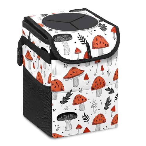 Car Trash Can – Multi-Purpose, Lightweight and Portable with Durable Water-Resistant Coating, No Installation Required, Practical and Ample Capacity, Variety of Colors.Mushroom - color: Mushroom(12)