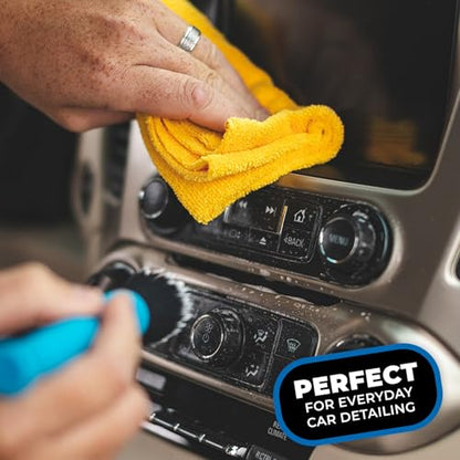 The Rag Company - Edgeless 365 Microfiber Towels (10-Pack) Premium 70/30 Blend, Professional Polishing, Wax Removal, Auto Detailing, 365gsm, 16in x 16in, Gold - color: Gold