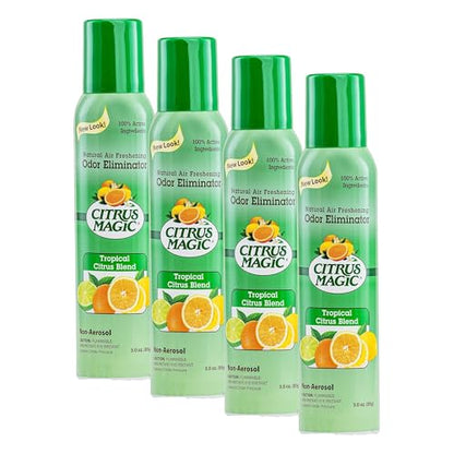 Citrus Magic Natural Odor Eliminating Air Freshener Spray, Fresh Citrus, 3-Ounce (Pack of 4) - size: 3 fluid ounces (Pack of 4)