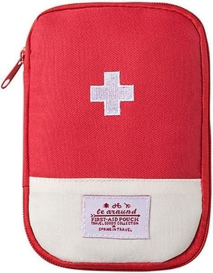 4 Pcs Travel First Aid Pouch,Empty Mini First Aid Pouch, Portable Outdoor First Aid Medical Rescue Bag Multi-Function Emergency Medicine Storage Organizer Bag Health and Household Supplies (Small)
