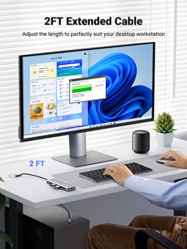 UGREEN USB C Hub - 4 Port USB 3.0 Powered Splitter for Laptops, MacBooks, iPads, Chromebooks, iPhones, Galaxy S23 & More, 2FT - size: 2 FT