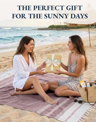 LANE LINEN Beach Towels for Women, 2 Pack Large Beach Towels Oversized, Pre-Washed, No-Shrink Sand Free, Quick Dry, Lightweight Travel Towel, Soft Beach Bath Towel, 39"x71" - Fired Brick - color: 41: Fired Brick, size: Pack of 2