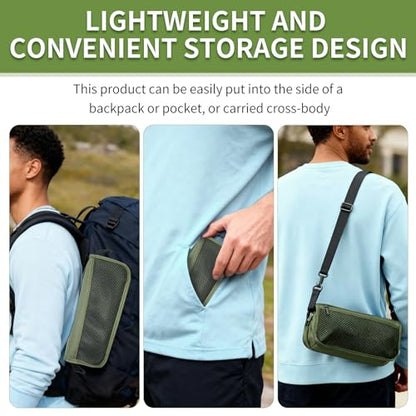 Foldable Camping Stool, Portable Collapsible Chair with Carry Bag, Ultralight Outdoor Folding Stool for Hiking Fishing, Hold Up to 265 Lbs, Green - color: Green