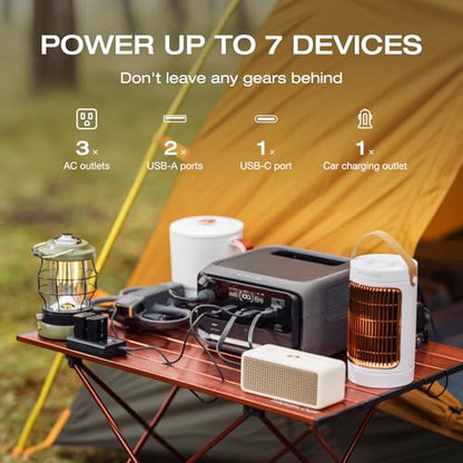 EF ECOFLOW Portable Power Station RIVER 3 Plus, 286Wh/12800mAh LiFePO4 Battery, 3 Up to 1200W AC Outlets, <10 MS UPS, Expandable to 858Wh, <30 dB Quiet, 1Hr Fast Charging Generator for Outdoor Camping - style: RIVER 3 Plus Power Station