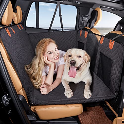 YJGF Back Seat Extender,Dog Seat Cover for Back Seat,Hard Bottom Car Seat Cover for Dogs,Dog Hammock for Car,Back Seat Pet Cover for Dogs(Black,for Car/SUV/Small Truck) - color: Black, size: For Car/SUV/Small Truck