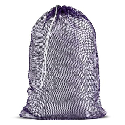 Handy Laundry Mesh XL Laundry Bag - Durable, Machine Washable with Secure Drawstring Closure - Perfect for College Dorms, Laundromats, Apartments (Purple, Large 24" x 36") - color: Purple