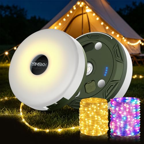 Camping String Lights Rechargeable, 32.8ft Retractable String Lights, Waterproof Indoor/Outdoor Use, 8 Modes, 4-in-1 Quick Storage Portable Lamp, Suitable for Camping, RVs, Parties, Christmas - size: 1