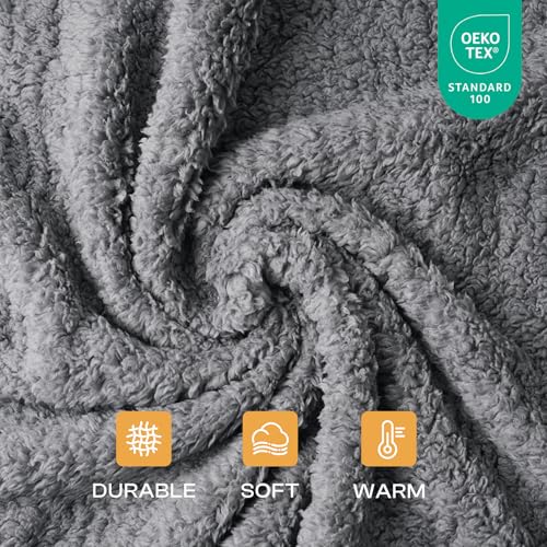 1 Pack 3 Calming Blankets Fluffy Premium Fleece Pet Blanket Soft Sherpa Throw for Dog Puppy Cat Grey Large (41" x31'') - color: Grey, size: Large (Pack of 3)