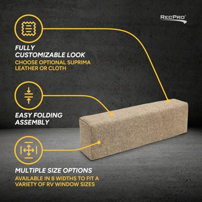 RecPro RV Window Valance DIY Kit | 4.5" x 18" | No Fabric - size: 18"W x 4.5"L (Pack of 1)