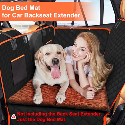 Car Backseat Dog Mat, Comfortable Non-Slip Cushion Suitable for Travel Dog Bed and Pet Home Sofa Blanket, Custom Mat for Car Backseat Extender and Seat Cover (Brown 51.2x23.6in) - color: Brown