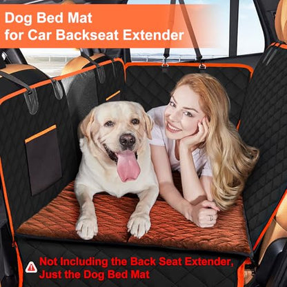 Car Backseat Dog Mat, Comfortable Non-Slip Cushion Suitable for Travel Dog Bed and Pet Home Sofa Blanket, Custom Mat for Car Backseat Extender and Seat Cover (Brown 51.2x23.6in) - color: Brown