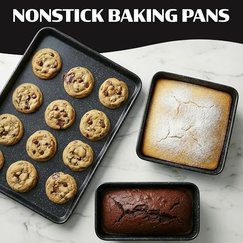 Granitestone Ceraluxe 20 Pc Ceramic Cookware Set Nonstick, Complete Pots and Pans Set Non Stick for Kitchen with Bakeware, Utensils & Steamer, Non Toxic Made Without PFOA PFOS, Oven & Dishwasher Safe - color: Black