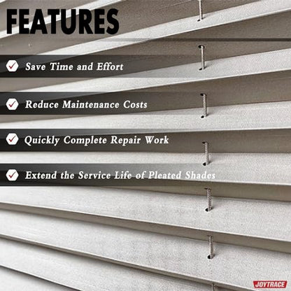 RV Pleated Shade Repair Kit, RV Window Shade Restringing Kit, Repair and Maintain of Day Night Pleated Shade (Tan) - color: Tan
