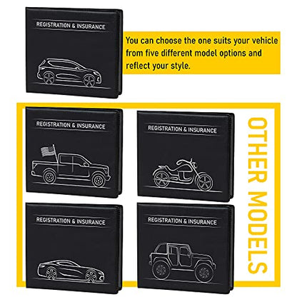 CANOPUS Car Registration and Insurance Holder, Car Document Holder, Vehicle Registration and Insurance Card Holder, Wallet for Auto, Trailer, Motorcycle, Truck, Vehicle Paperwork Organizer (2 Pack) - size: SUV